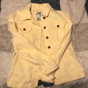 Yellow Juniors M Jean Jacket. Like New!